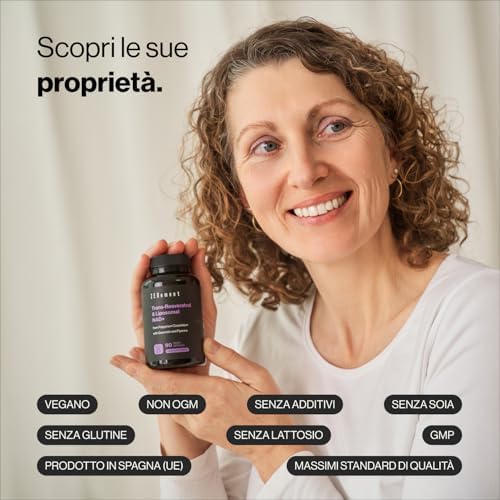 Trans-Resveratrolo & NAD+ Liposomiale, con Quercetina e Piperina, 580 mg per Capsula, 90 Capsule - Anti-Invecchiamento e Attivatore delle Sirtuine - Zenement