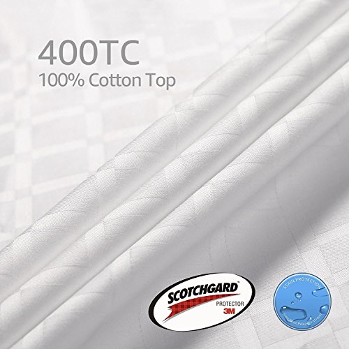 image for witone Mattress Pad Queen Size 400TC Cotton Top 3M Water Resistant Hyp