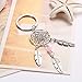 Hemlock Keychain, Feather Bag Ring Ornaments Car Key Chain Pendant (Pink)