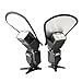 Foto&tech Silver/White Two Sided Flash Diffuser Reflector Compatible with Speedlight Nikon SB-900,SB-800,SB-910,Canon 580EX II,600EX-RT,430EX II,Pentax AF-360FGZII,Olympus FL-600R,Panasonic DMW-FL360L