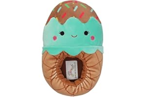 SQUISHMALLOWS Squishmallow KellyToy Kids Slippers Plush Soft Choose Cow Christmas Dinosaur Koala Shark Axolotl (Maya Ice Cream (Size 8/9))