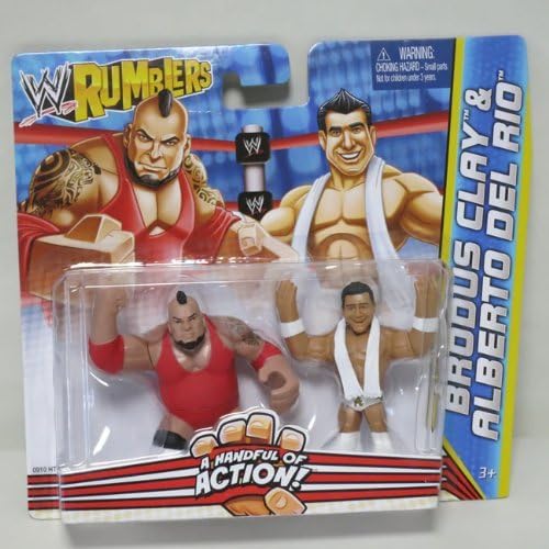 WWE Rumblers mini figure 2 pack case 2 inches Brodus Clay &amp; Aberuto del Rio