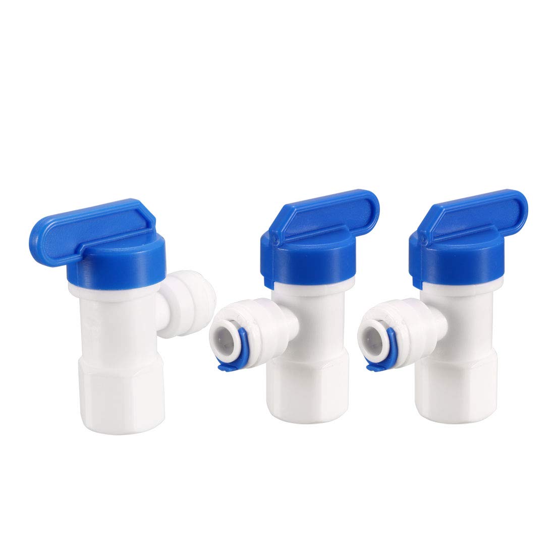 Sourcingmap Tank Ball Valve G 1/4 X 1/4-inch Tube 3pcs for RO Water Reverse Osmosis Filter System