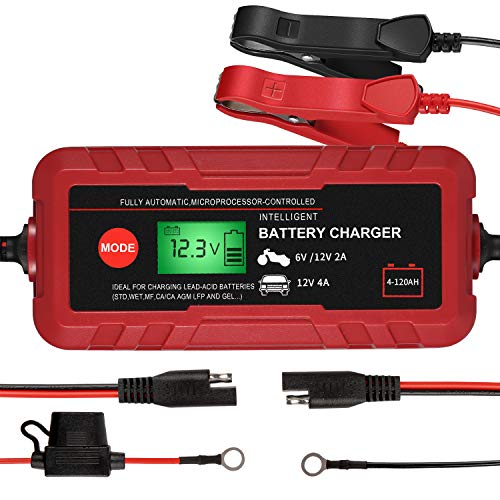 Smart Battery Charger, 6V/12V Automotive Battery Charger, Portable