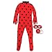 Yanhusu Child Ladybug Jumpsuit Cosplay Costume Kids Lady Bug Halloween(S:110-125)