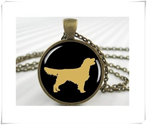 Amazon We Are Forever Family ゴールデンレトリーバー ネックレス 樹脂ペンダント 犬 シルエット ジュエリー 犬愛好家へのギフト ラウンドブロンズ ネックレス 通販