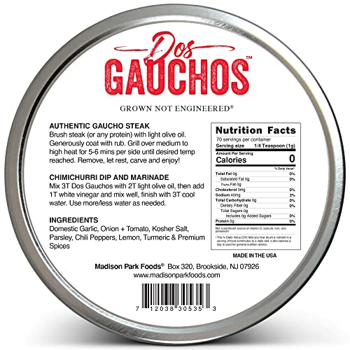 Dos Gauchos Authentic Argentina Steak Rub Chimichurri Seasoning Makes
