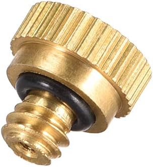 sourcing map Brass Misting Nozzle - 10/24 UNC 0.2mm Orifice Dia Replacement Heads for Outdoor Cooling System - 10 Pcs - Image 5