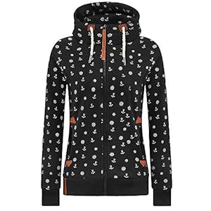 Newbestyle Damestrui met capuchon, hoodie, bovenstuk, dames, pullover, contrasterende kleur, sweatshirt, trui met…