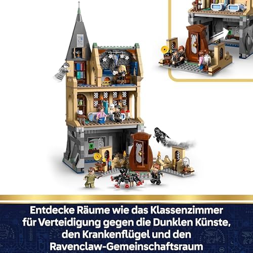 Harry Potter Schloss Hogwarts: Krankenflügel - DIY Set mit 7 Minifiguren - Modellbau mit Hermine und Ron Figuren - Kreatives Geschenk für Mädchen, Jungen und Fans ab 9 Jahren - 76463
