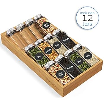 Amazon Com Spice Rack And 12 Bottle Set Endurance Chrome