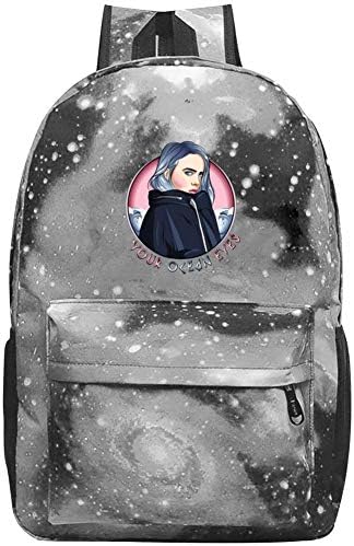 Unisex Child Galaxy Bookbag Billie-Eilish Eyes Backpack Bag for Boys Girls Teens