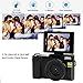 Digital Camera with WiFi 24.0 MP Vlogging Camera 2.7K Ultra HD 3.0 Inch Camera with Flip Screen Retractable Flashlight