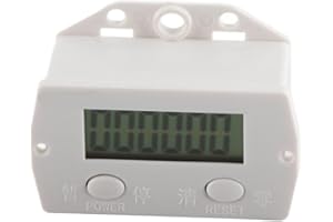 WALFRONT Digital Counter, LCD Digital Counter for Knitting Machine Electronic 0 to 999999 Counter 6 Digit Plus UP Gauge, Frequency Counters