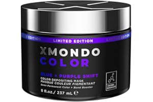 XMONDO Color Blue + Purple Shade Shift Color Depositing Mask & Semi-Permanent Hair Dye | Infused with Bond Boosters & Hyaluronic Acid to Nourish, Revitalize & Repair, Vegan Formula, 8 Fl Oz 1-Pack
