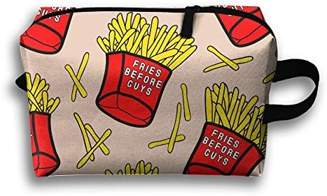 Travel Pouch Storage Bags Baskets French Fires With Red Paper Boxes Potatos Fries Before Guys With Zipper Carry Case Portable Cube Purse 45x35cm