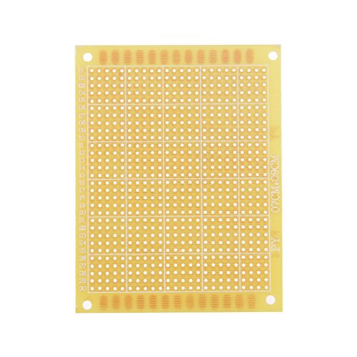 uxcell 7x9cm Single Sided Universal Paper Printed Circuit Board for DIY Soldering Yellow 20pcs - Thumbnail 2