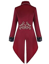 Crubelon Men's Steampunk Vintage Tailcoat Jacket