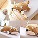 UNIQME Dog Plush Doll Stuffed Shiba Inu 3D Animal Zoo Pet Throw Pillow Bed Nursery Decoration Baby Play Toy Puppy Shape Sleeping Pillow Gift For Girl Boy 21.6”