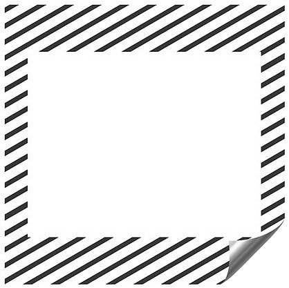 CGSignLab | "Blank -Stripes White" Heavy-Duty Industrial Self-Adhesive Aluminum Wall Decal (5-Pack) | 36"x36"