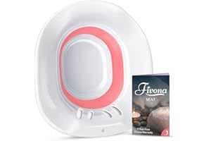 Fivona Sitz Bath for Toilet Seat Postpartum and Hemorrhoids Care - Yoni Steam Seat - Foldable Basin for Epsom Salt Soak - Por