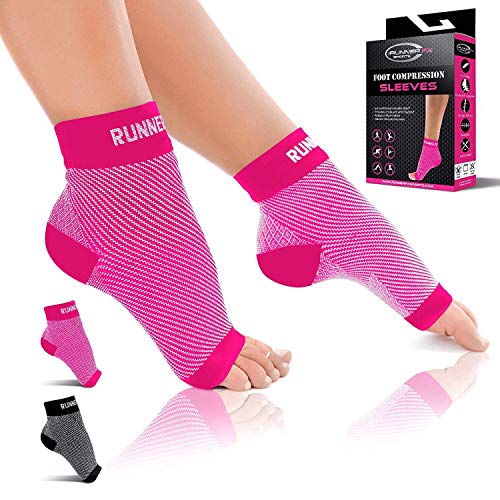 Plantar Fasciitis Socks with Arch Support (1 Pair) - Compression Foot Sleeves for Men & Women, Plantar Fasciitis Pain Relief, Better than Night Splint Brace, Ankle Support, Heel Spurs, Eases Swelling