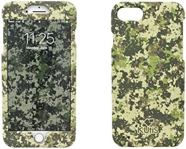 360° Slim Matte Protector Case Cover W/ Matching Wall Paper for Apple iPhone 8, iPhone 7 (Camouflage)