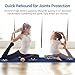 Oudort Non Slip Yoga Mat with Carrying Strap, SGS Certified Eco Friendly 1/4 inch Thick TPE Yoga Mat Dual Colors Long Exercise Fitness Mat for Travel, Yoga, Pilates and Floor Exercises 72x24inchthumb 1