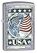 Zippo Pocket Lighter: Liberty Flag - Street Chrome 75666