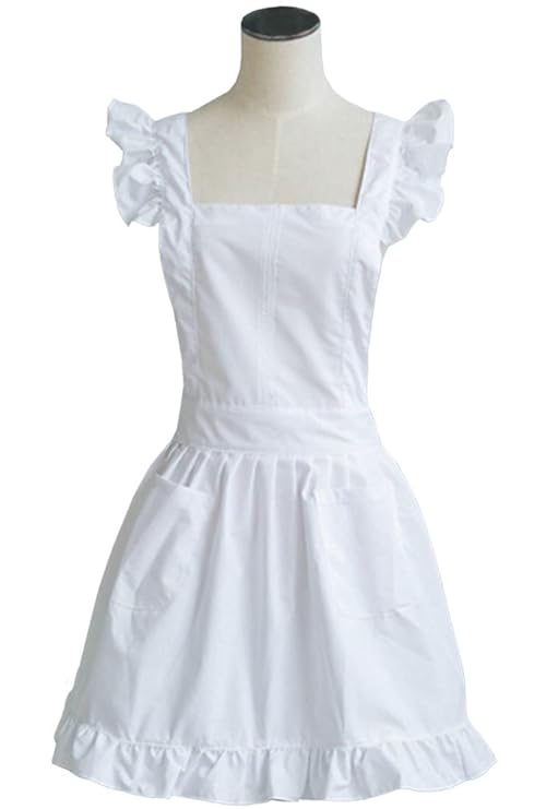 LilMents Petite Maid Rüschen Retro Schürze Küche Kochen Reinigung Dienstmädchen Kostüm