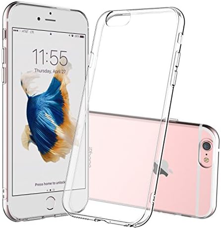 iPhone 6/ 6s Plus Case, QheTrend Ultra Thin Transparent Clear Soft TPU Bumper Gel Protective Shockproof Back Phone Case Cover for iPhone 6/6s Plus 5.5 Inch