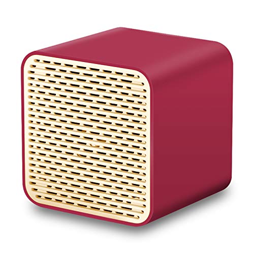 Bluetooth Speakers, LFS Portable Wireless Speaker,Square Mini Speaker with 5W Loud Sound, Rich Bass, Built-in Speakerphone,TWS Supported,Compatible with iPhone Ipad Android Smartphone and More(Red)