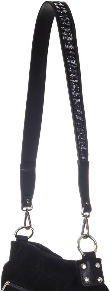 FIRENZE ARTEGIANI. Women Genuine Leather Handbag Strap. Genuine Leather Shoulder Bag Handbag Strap Handle Bag Accessories.Made in Italy. Genuine Italian LEATHER100x2x4 cm. Color: Black