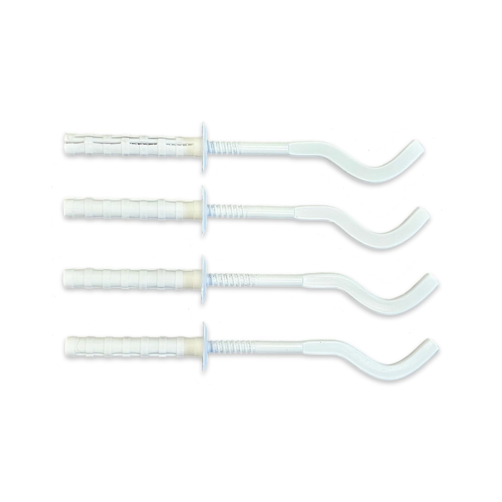 4X Universal Designer Radiator Wall Mount Brackets (White) with Fixing Kit for Retro Style Radiators and Traditional Column Radiators