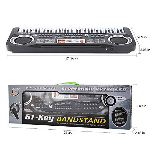 image for Ywin Upgrade 61 Key Kids Piano Keyboard Musical Instruments Toys with 