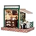 Flever Wooden DIY House Kit, Miniature with Furniture, Creative Craft Gift for Lovers and Friends (Stars' Cafe Bar)