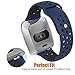 NO1seller Top Fitbit Versa Bands for Women Men Small Large, Soft Silicone Sport Strap Replacement with Ventilation Holes for Fitbit Versa Fitness Smart Watch (Obsidian/Black, Small:5.5-6.7