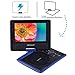 DBPOWER 7.5-Inch Portable DVD Player with Rechargeable Battery, SD Card Slot and USB Port -Blue