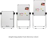 DOeWORKS Kids Easel Magnetic Whiteboard Chalkboard Height Adjustable 360° view 4