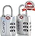 CHILTINA TSA Approved Luggage Locks. Heavy Duty Personalized Combination Travel Lock with Open Alert and Lock Safe Protection (2 Pack).