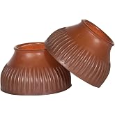 Dura-Tech Pull-On Double Thick Bell Boots for Horses | Extra Heavy-Duty Gum Rubber | 3/8" Thickness for Shock Absorption | Durable Overreach Protection