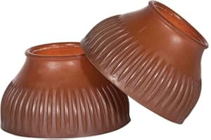 Dura-Tech Pull-On Double Thick Bell Boots for Horses | Extra Heavy-Duty Gum Rubber | 3/8" Thickness for Shock Absorption | Durable Overreach Protection