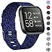 KIMILAR Woven Band Compatible with Fitbit Versa/Fitbit Versa 2/Fitbit Versa Lite Edition, Large Small Woven Fabric Breathable Men Women Versa Replacement Band for Versa Smartwatch