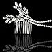 Yean Wedding Hair Combs Clip Silver Rhinestones Bridal Head Chain Accessories for Women Brides and Bridesmaids