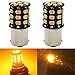 Alopee 1156a Led Bulb Amber, 7506 Bulb Turn Signal Lights for 1156 7506 1003 P21W Marker Lights, Turn Signal Light 33SMD 2835 Chips, DC/AC 12-24V, Pack of 2