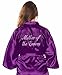 Satin Kimono Rhinestone Mother of The Groom Robe (XX-Large, Purple)
