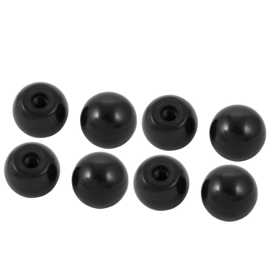 Sourcingmap 8Pcs M8 Thread Bore 30mm Dia Black Plastic Ball Lever Knob Handle for Lathe Machinery