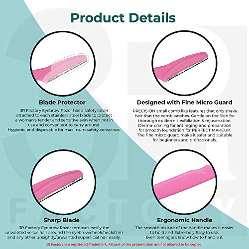 Ladies Razors for Facial Hair 3R Factory Facial Razors for Women Face