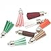 100pcs 40 mm Leather Tassel Pendants Faux Suede Tassel 25 Colors, Doubletwo Mixed Tassel Pendants with Caps for Key Chain Straps DIY Accessories