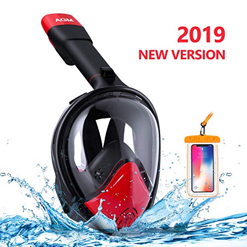 EVOLAND Snorkel Mask Full Face for Kids Youth, Diving Snorkeling Mask Anti-Fog Set with 180° View, GoPro Mount, Easy Breath Dry Top Design, Adjustable Head Straps